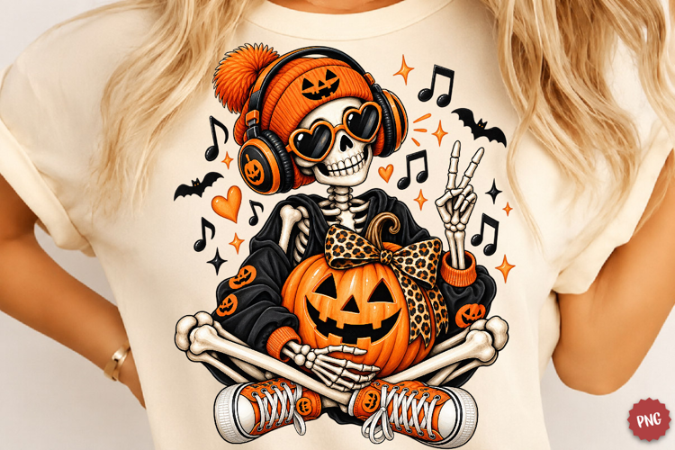 Trending Halloween Skeleton PNG, Spooky Season Png