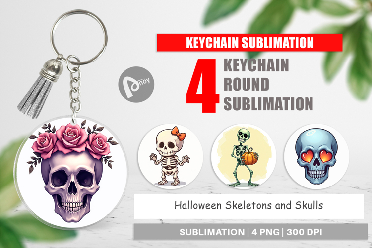Keychain Skeleton Skulls