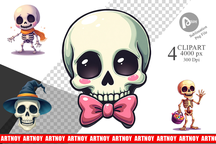 Skeleton Skulls Clipart