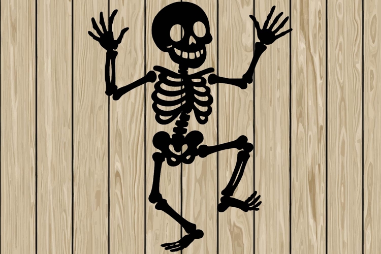 Halloween skelton stencil silhouette SVG