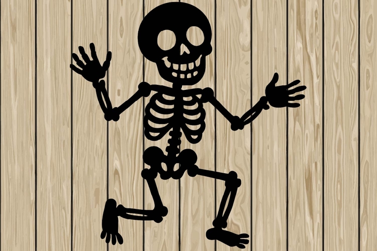 Halloween skelton stencil silhouette SVG