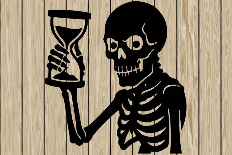 Halloween skelton stencil silhouette SVG