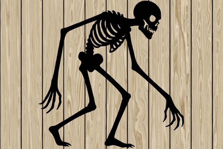 Halloween skelton stencil silhouette SVG