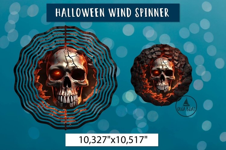 Halloween skull wind spinner | Halloween wind spinner png