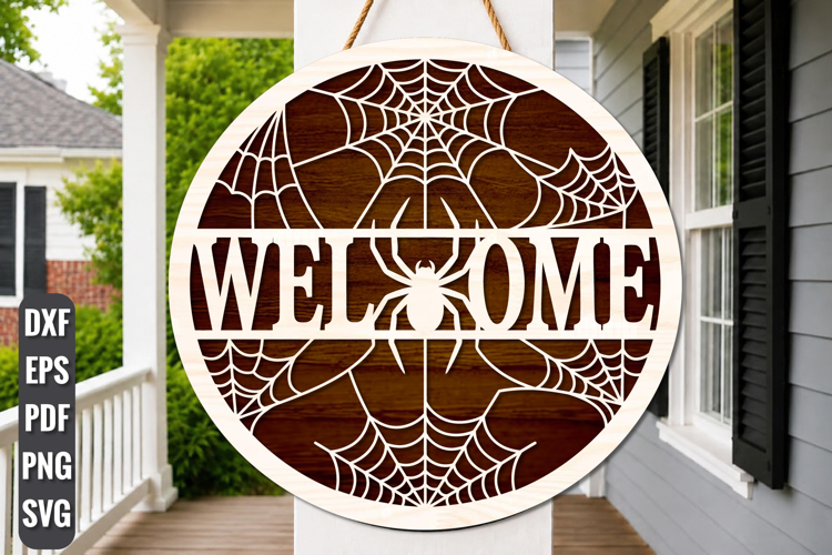 Halloween Spider Door Hanger SVG