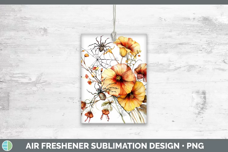 Halloween Spiderweb Flowers Abutilon Air Freshener Sublimati