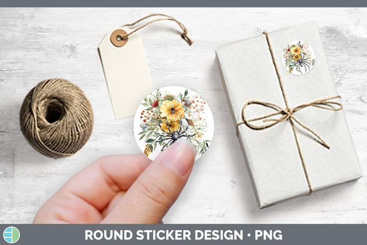 GorgeousHalloween Spiderweb Flowers Stickers design.