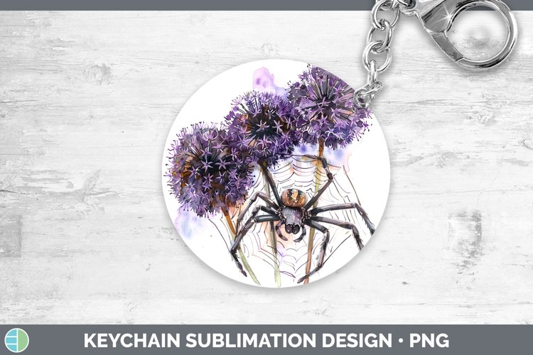 GorgeousHalloween Spiderweb Flowers Keychain design.