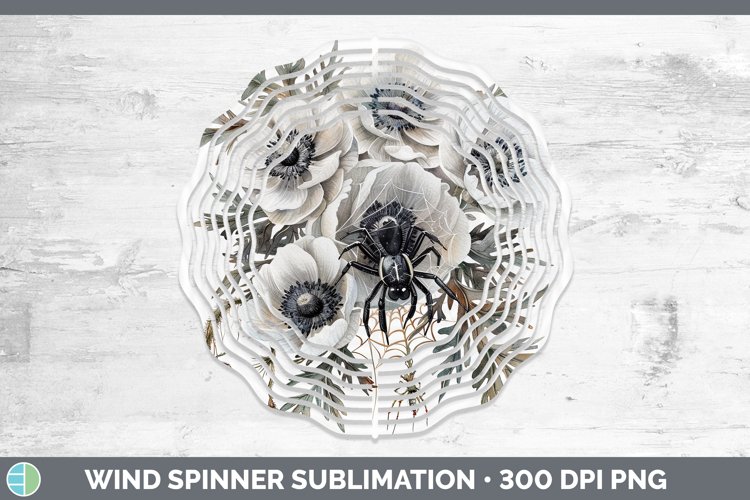 GorgeousHalloween Spiderweb Flowers Wind Spinner design.