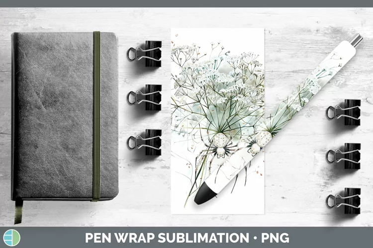 Halloween Spiderweb Flowers Babys Breath Gypsophila Pen Wrap