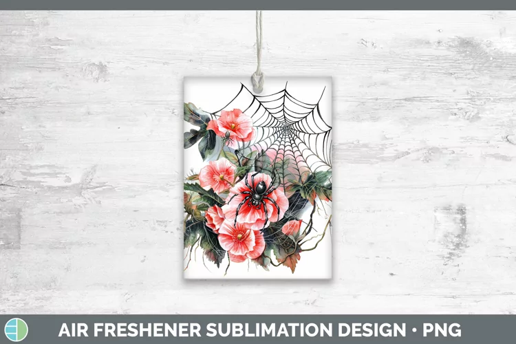 Halloween Spiderweb Flowers Begonia Air Freshener Sublimatio