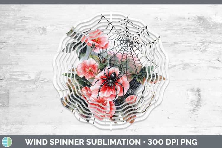 GorgeousHalloween Spiderweb Flowers Wind Spinner design.