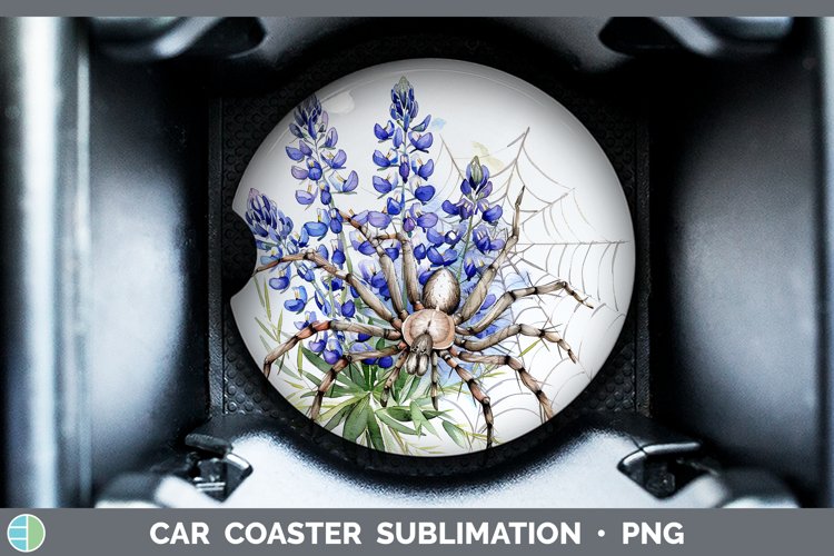 GorgeousHalloween Spiderweb Flowers Car Coaster design.