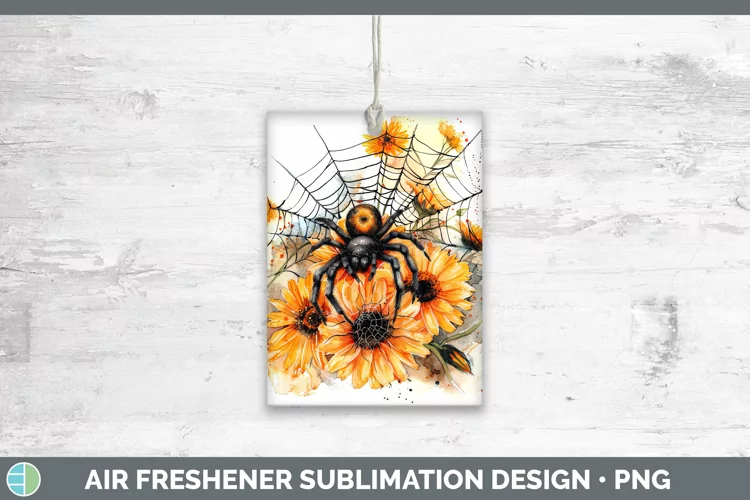 Halloween Spiderweb Flowers Calendula Air Freshener Sublimat