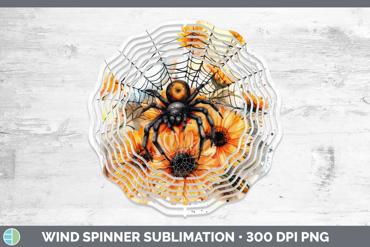 GorgeousHalloween Spiderweb Flowers Wind Spinner design.