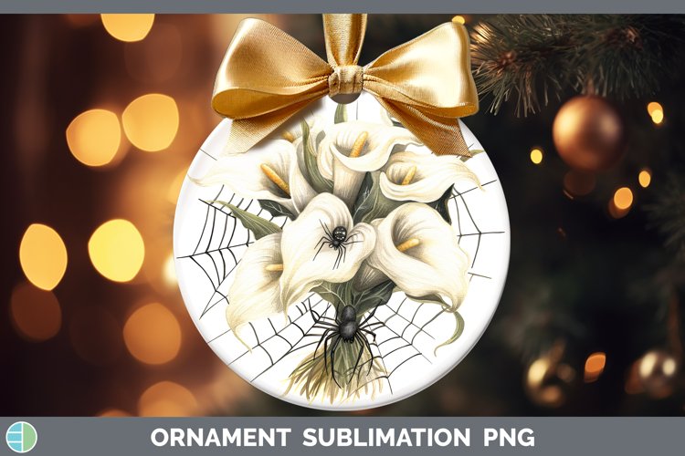GorgeousHalloween Spiderweb Flowers Ornament design.