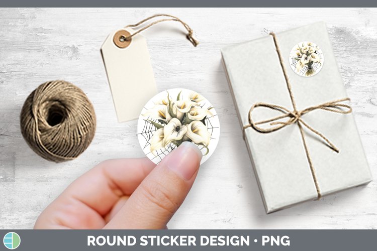 GorgeousHalloween Spiderweb Flowers Stickers design.