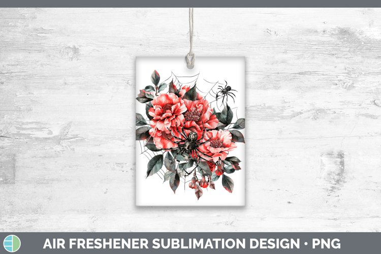 GorgeousHalloween Spiderweb Flowers Air Freshener design.