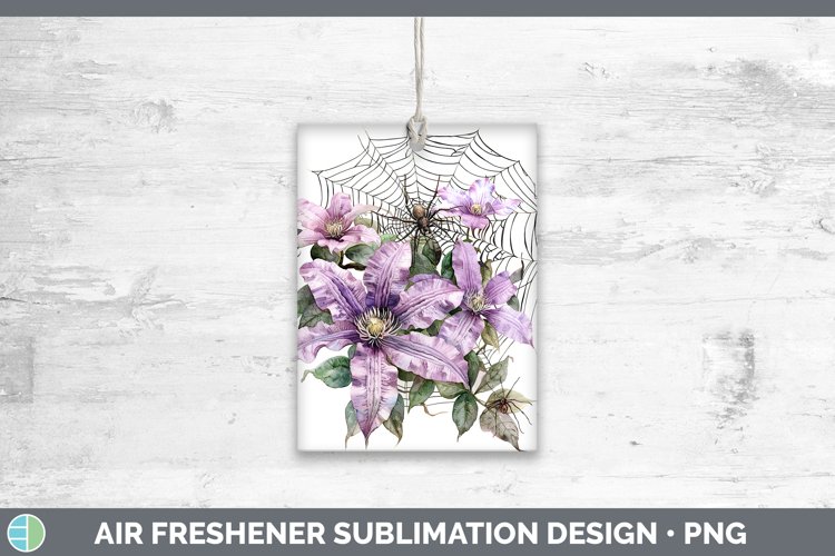 GorgeousHalloween Spiderweb Flowers Air Freshener design.