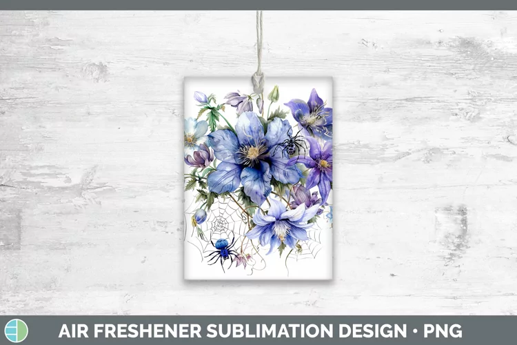 Halloween Spiderweb Flowers Columbine Air Freshener Sublimat