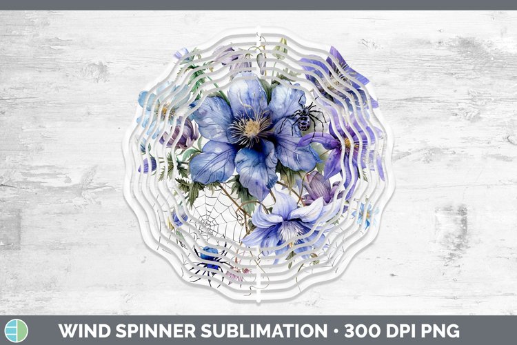 GorgeousHalloween Spiderweb Flowers Wind Spinner design.