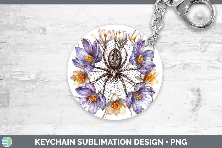GorgeousHalloween Spiderweb Flowers Keychain design.