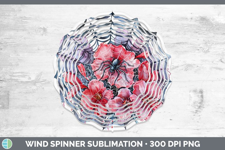 GorgeousHalloween Spiderweb Flowers Wind Spinner design.