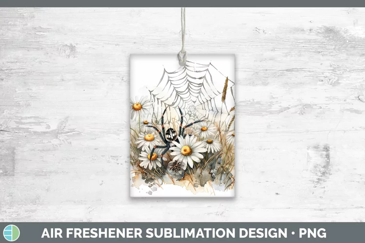 Halloween Spiderweb Flowers Daisy Air Freshener Sublimation