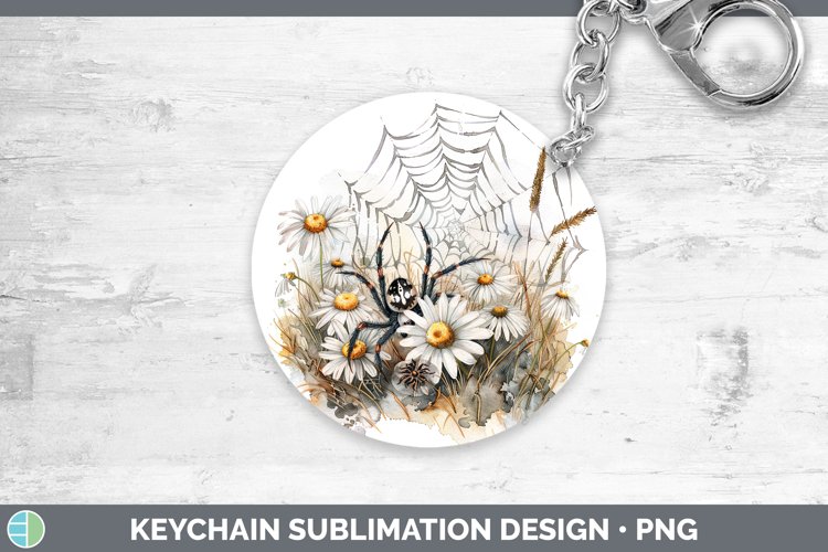 GorgeousHalloween Spiderweb Flowers Keychain design.