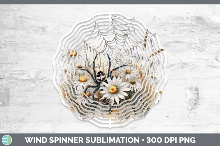 GorgeousHalloween Spiderweb Flowers Wind Spinner design.