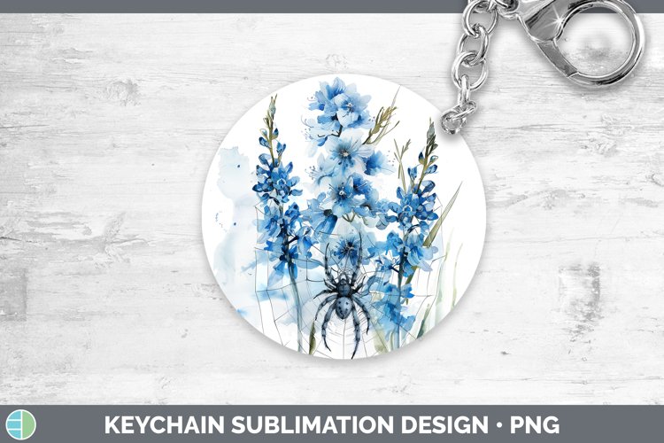 GorgeousHalloween Spiderweb Flowers Keychain design.