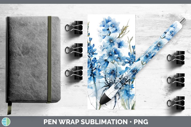 GorgeousHalloween Spiderweb Flowers Pen Wrap design.