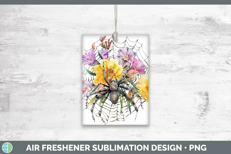 Halloween Spiderweb Flowers Freesia Air Freshener Sublimatio