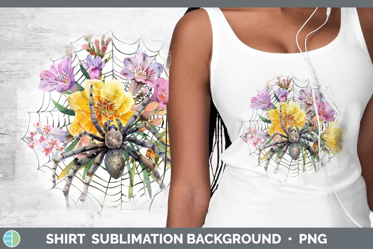 Halloween Spiderweb Flowers Freesia Shirt Sublimation Sublim