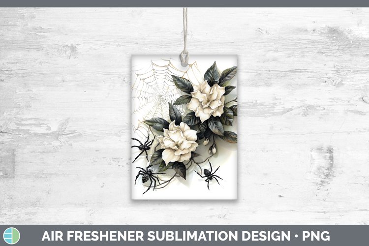 GorgeousHalloween Spiderweb Flowers Air Freshener design.