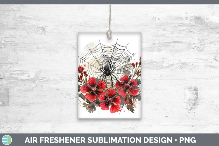 GorgeousHalloween Spiderweb Flowers Air Freshener design.
