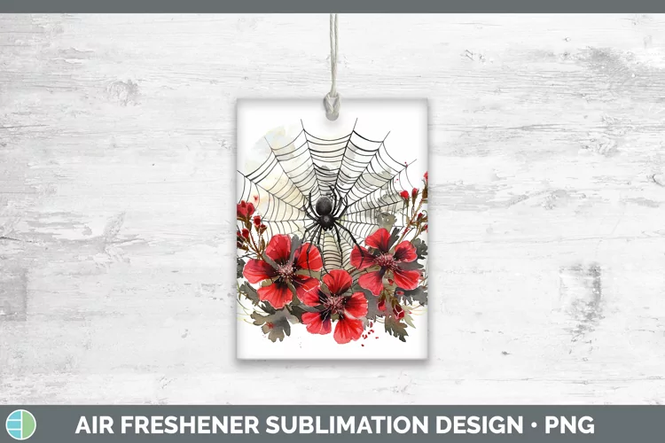 Halloween Spiderweb Flowers Geranium Air Freshener Sublimati