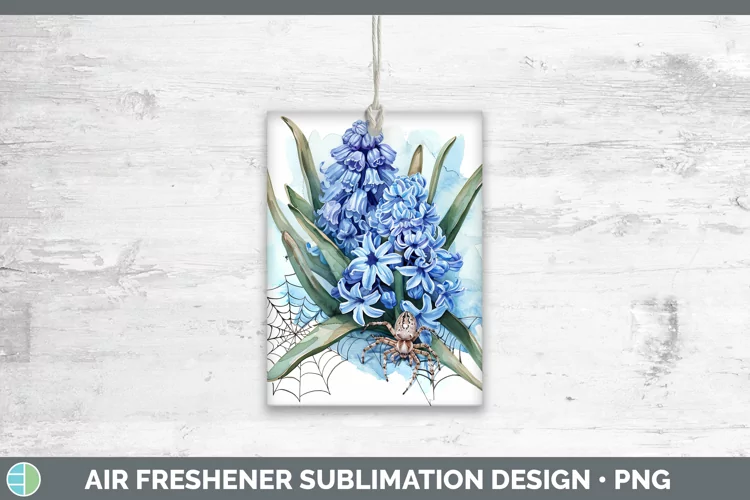 Halloween Spiderweb Flowers Hyacinth Air Freshener Sublimati