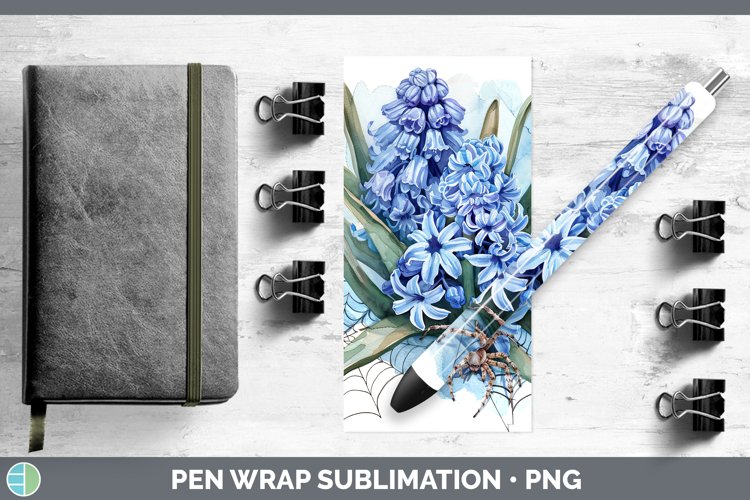 GorgeousHalloween Spiderweb Flowers Pen Wrap design.