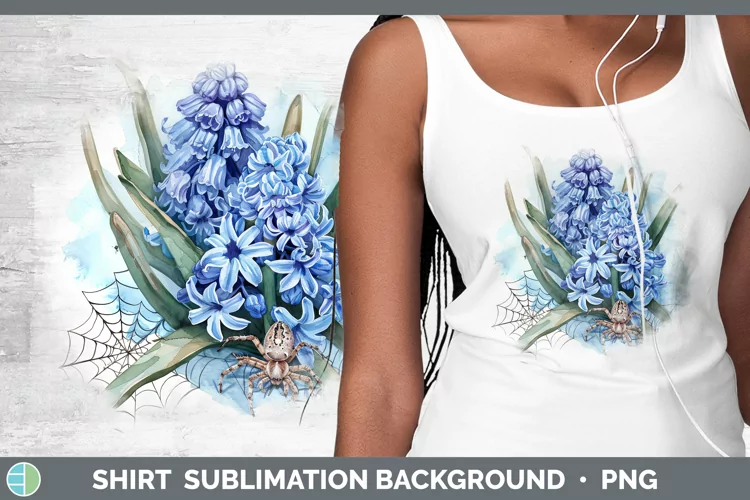 Halloween Spiderweb Flowers Hyacinth Shirt Sublimation Subli