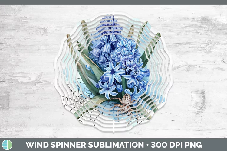 Halloween Spiderweb Flowers Hyacinth Wind Spinner Sublimatio