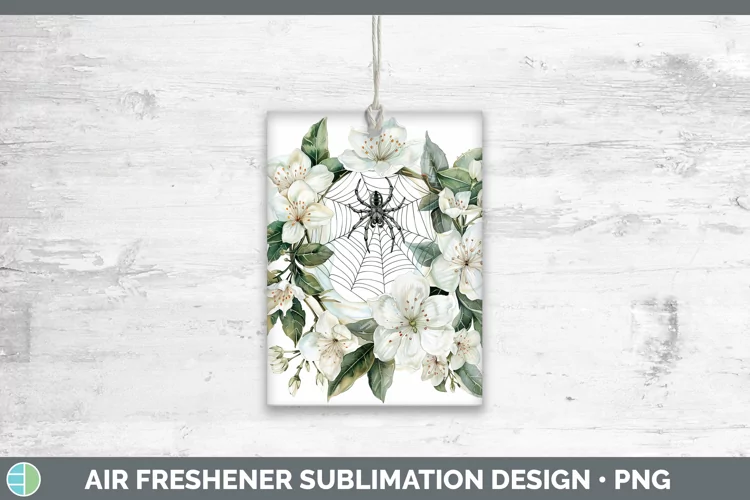 Halloween Spiderweb Flowers Jasmine Air Freshener Sublimatio