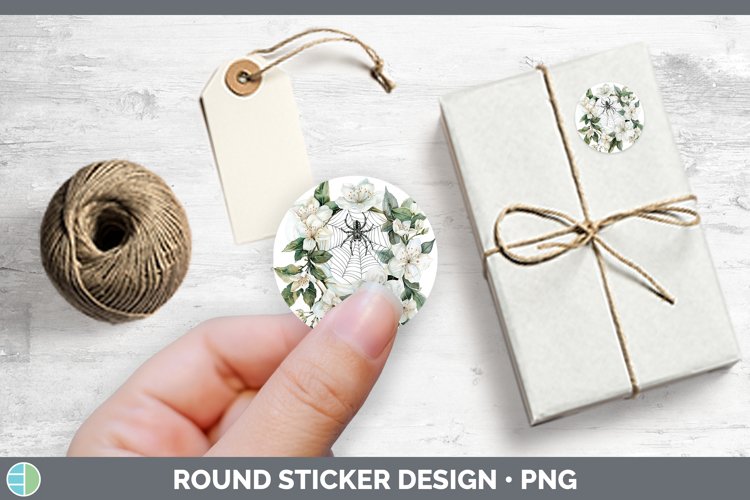 GorgeousHalloween Spiderweb Flowers Stickers design.