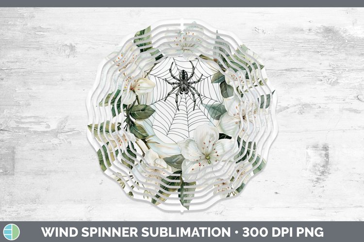 GorgeousHalloween Spiderweb Flowers Wind Spinner design.