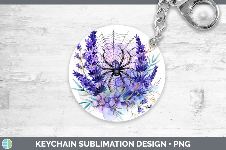 GorgeousHalloween Spiderweb Flowers Keychain design.
