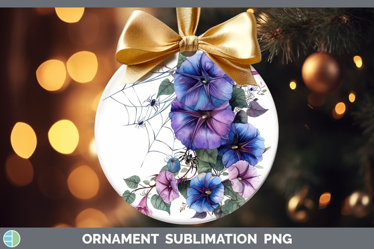 GorgeousHalloween Spiderweb Flowers Ornament design.