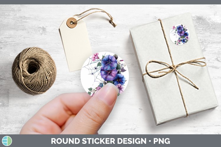 GorgeousHalloween Spiderweb Flowers Stickers design.