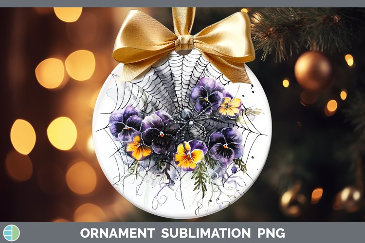 GorgeousHalloween Spiderweb Flowers Ornament design.
