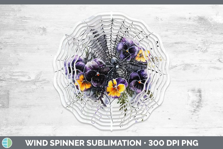 GorgeousHalloween Spiderweb Flowers Wind Spinner design.