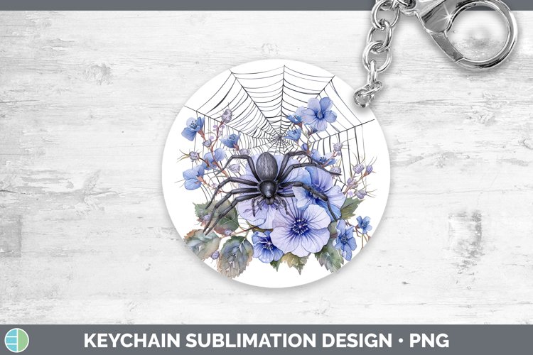 GorgeousHalloween Spiderweb Flowers Keychain design.